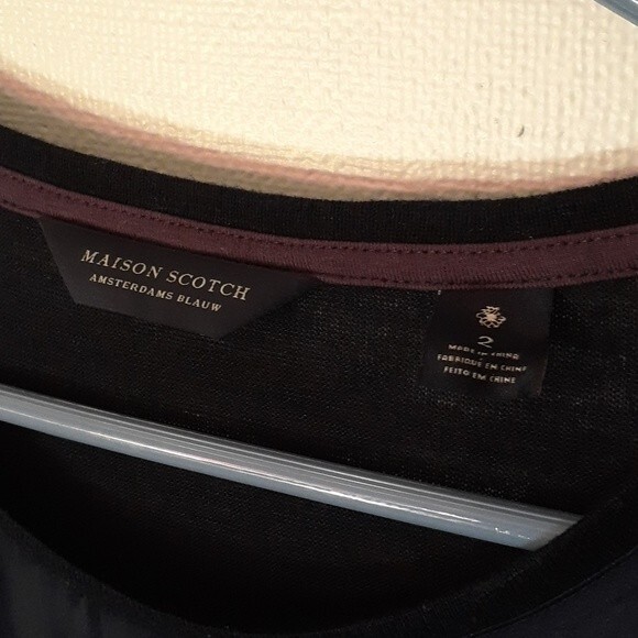 scotch & soda knit shirt Amsterdam blauw by Maison scotch navy 2 s anthropologie - Picture 2 of 8